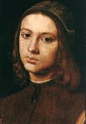 PERUGINO, Pietro, Portrait of a Young Man (detail) af